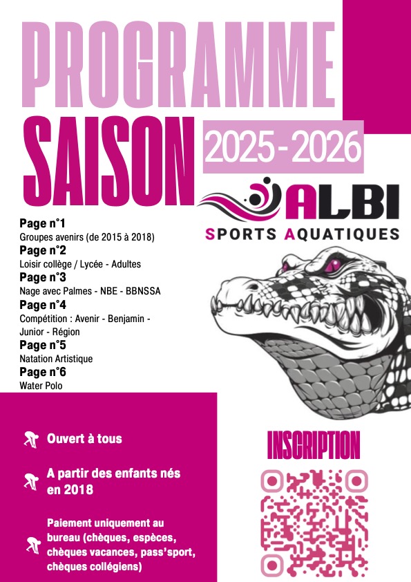 Pré inscriptions saison 25-26